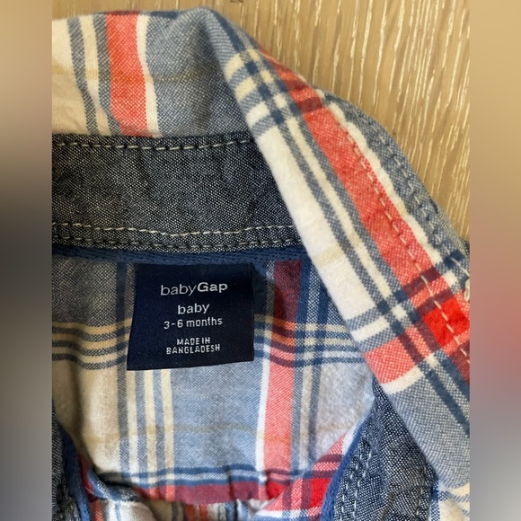 Baby Gap one piece plaid romper 3-6m - Picture 4 of 4